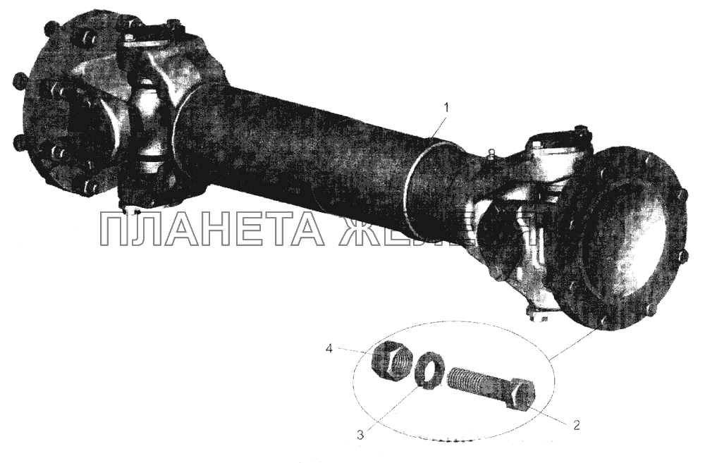 Установка карданного вала (до сентября 2003 года) МАЗ-103 (2005)